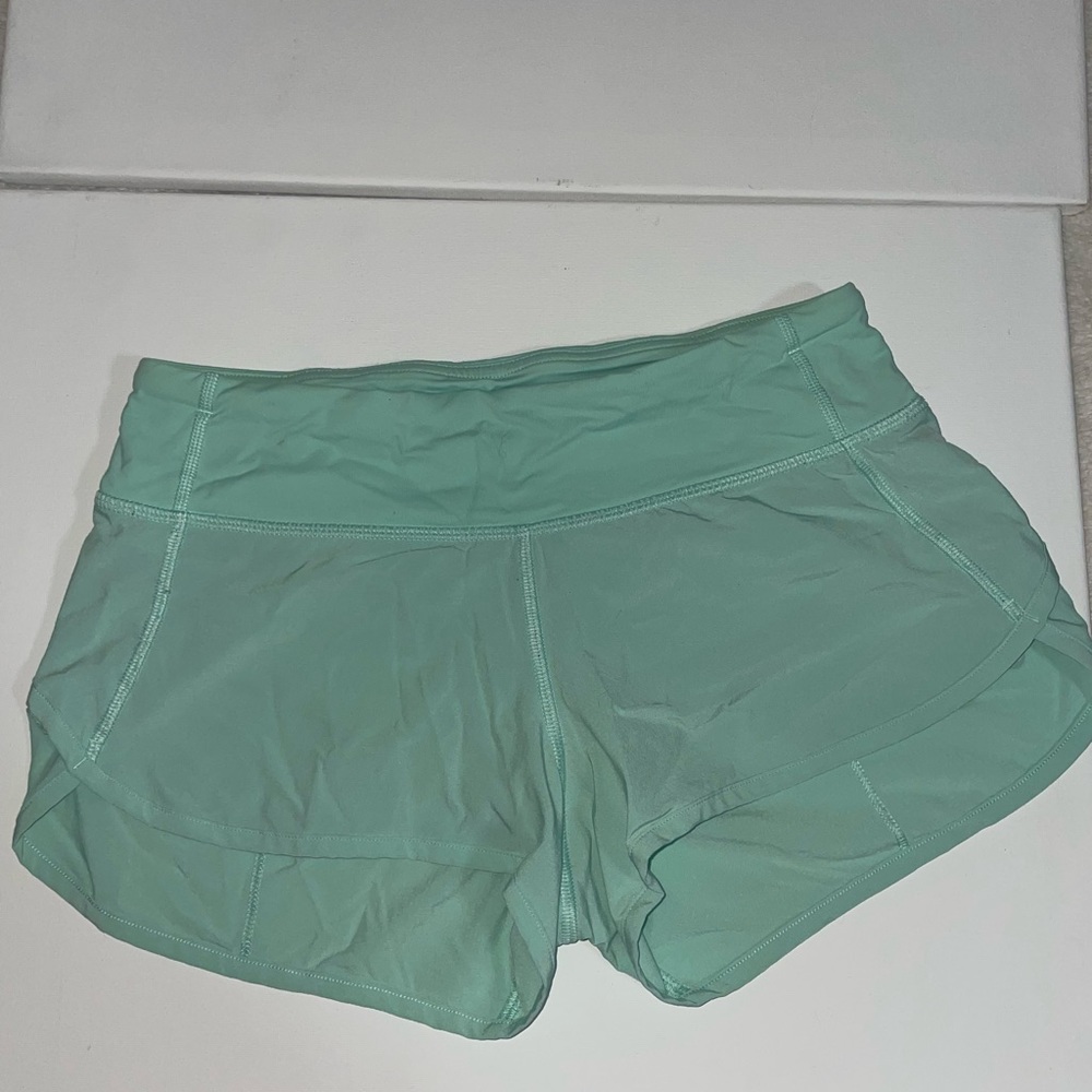 Teal lululemon shorts